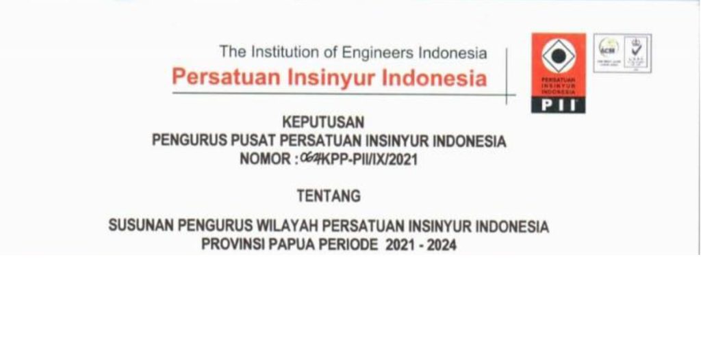 Selamat kepada Dosen Jurusan Elektro yang Terpilih sebagai Anggota Pengurus PPI Provinsi Papua 2021-2024